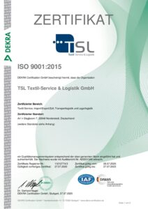 Zertifikat Qualitätsmanagement ISO 9001